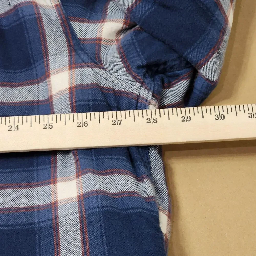 Wrangler Jacket Mens 2XL Blue Plaid Flannel Sherpa Lined Workwear Winter